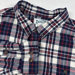 Duluth Trading Shirt Men 3XL  Flannel Plaid Button Up Relaxed Fit